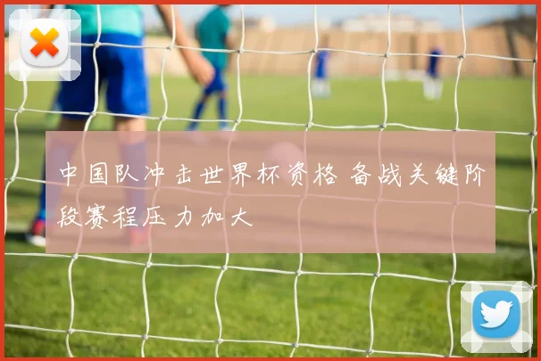 中国队冲击世界杯资格 备战关键阶段赛程压力加大